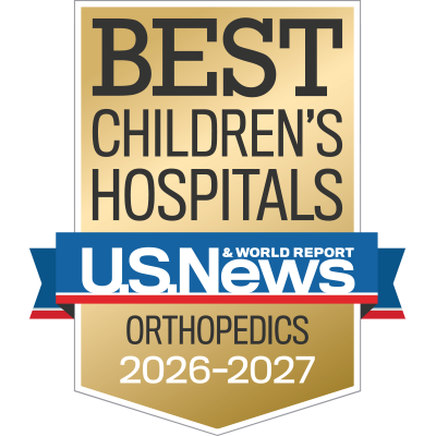 U.S. News & World Report Best Children's Hospitals Orthopedics 2024-25 badge