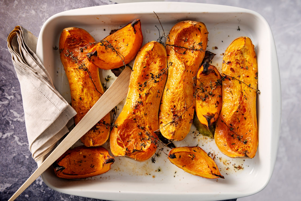 Cuñas de calabaza asadas