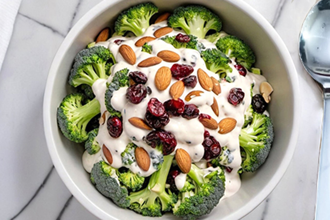 Photo of broccoli salad. Photo of broccoli salad.