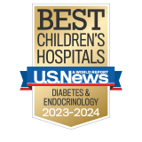 U.S. News & World Report Best Children's Hospitals Diabetes & Endocrinology badge