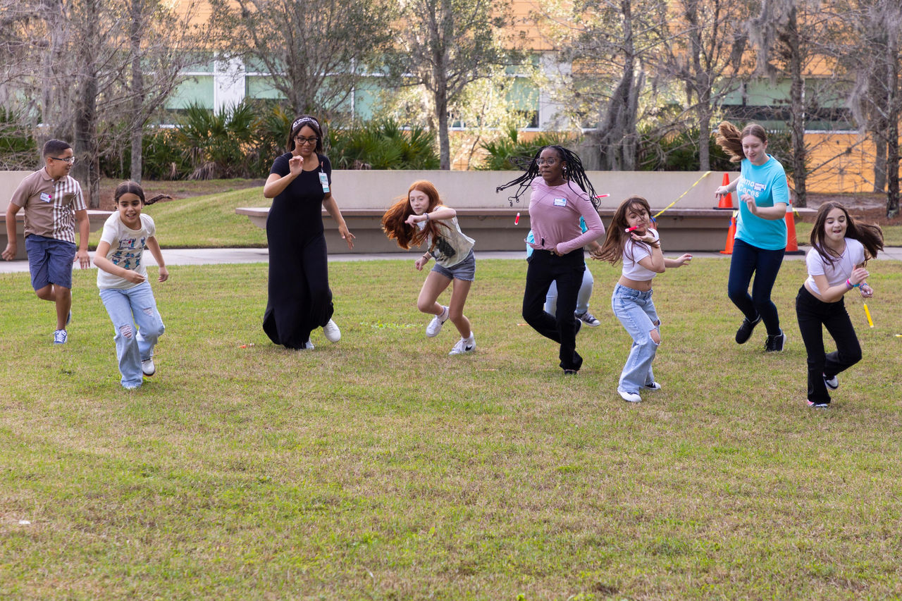 Kids playing outdoors