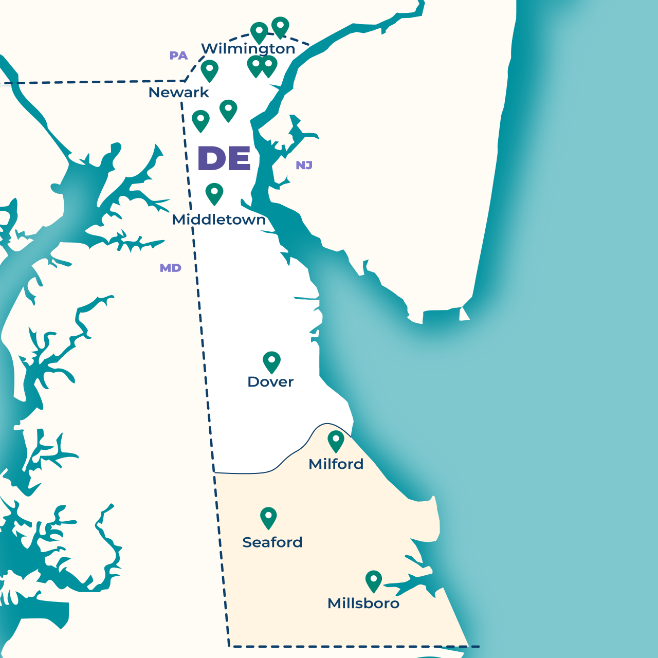 Delaware Valley, Sussex