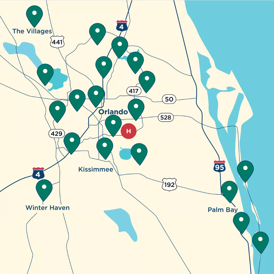 Map of Primary Care Locations in Florida