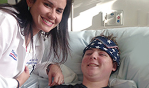 Corey, a Nemours patient with deep vein thrombosis