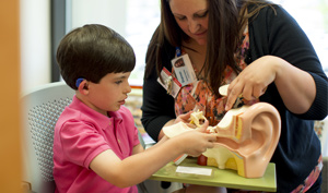 Brennan, a Nemours patient with ear anomalies and hearing loss.