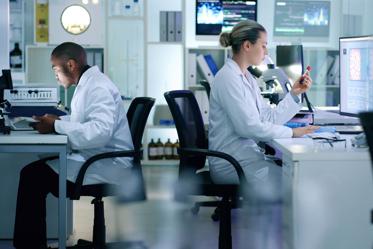 Doctor in laboratory