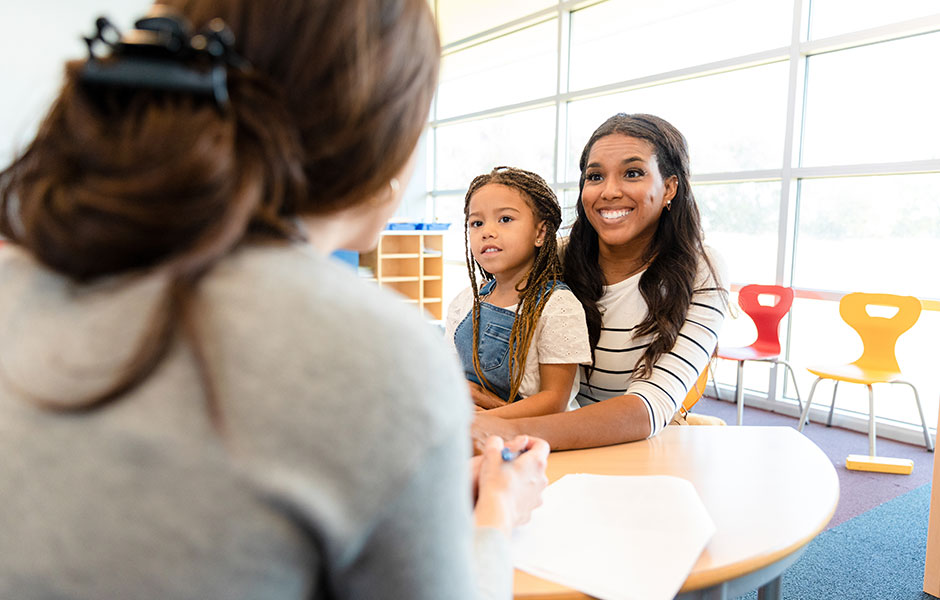 Parent teacher conference.