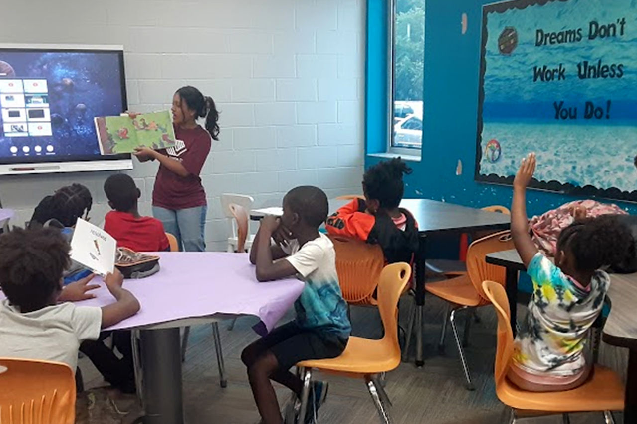 Boys & Girls Clubs Magic of Literacy classroom learning group