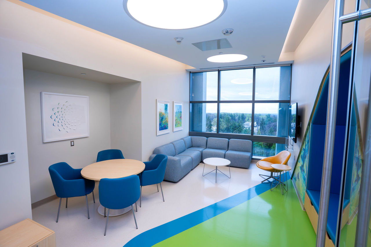 Great room at the Lisa Dean Moseley Foundation Institute for Cancer and Blood Disorders